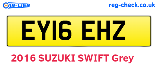 EY16EHZ are the vehicle registration plates.