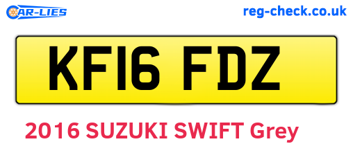 KF16FDZ are the vehicle registration plates.