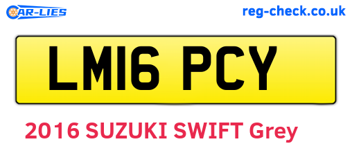 LM16PCY are the vehicle registration plates.