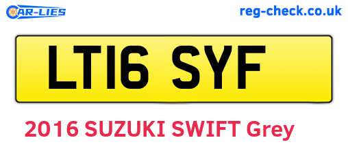 LT16SYF are the vehicle registration plates.