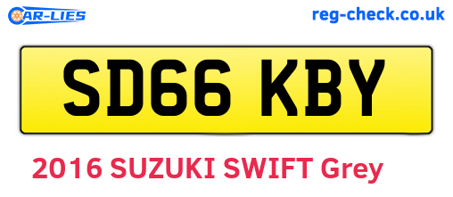 SD66KBY are the vehicle registration plates.