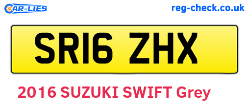 SR16ZHX are the vehicle registration plates.