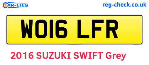 WO16LFR are the vehicle registration plates.
