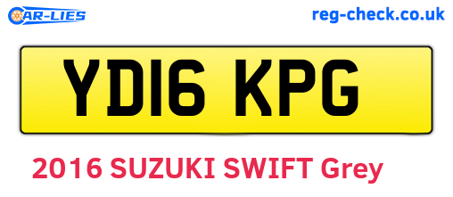 YD16KPG are the vehicle registration plates.