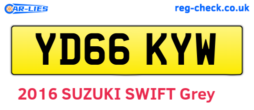 YD66KYW are the vehicle registration plates.