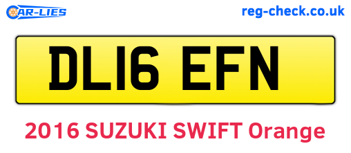 DL16EFN are the vehicle registration plates.