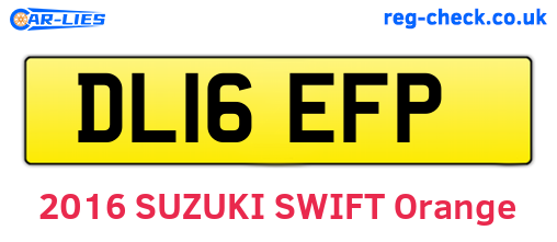 DL16EFP are the vehicle registration plates.