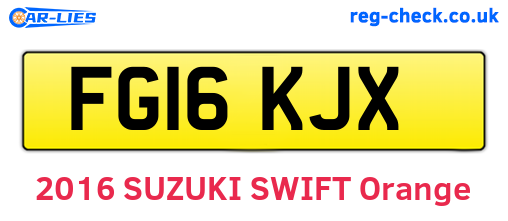 FG16KJX are the vehicle registration plates.