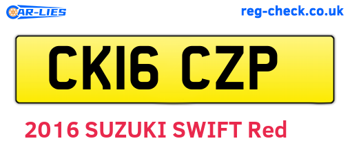 CK16CZP are the vehicle registration plates.