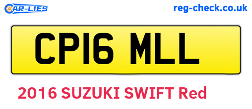 CP16MLL are the vehicle registration plates.