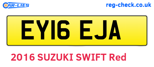 EY16EJA are the vehicle registration plates.