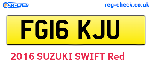 FG16KJU are the vehicle registration plates.