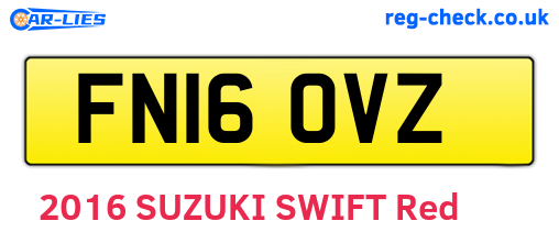 FN16OVZ are the vehicle registration plates.