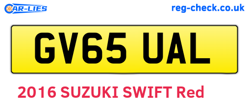 GV65UAL are the vehicle registration plates.
