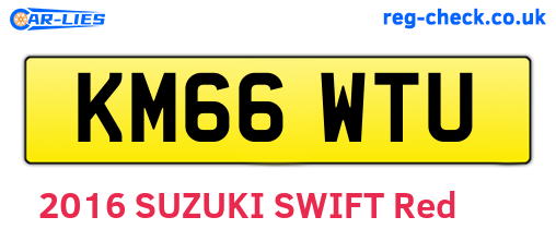 KM66WTU are the vehicle registration plates.