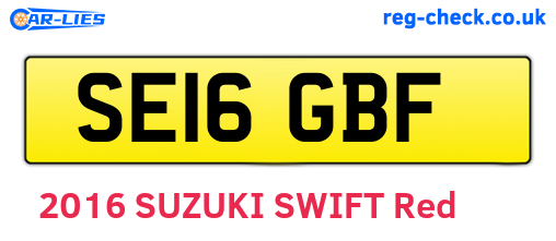 SE16GBF are the vehicle registration plates.