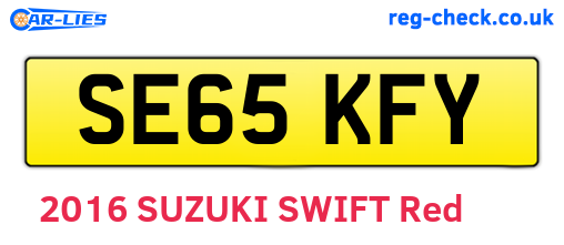 SE65KFY are the vehicle registration plates.