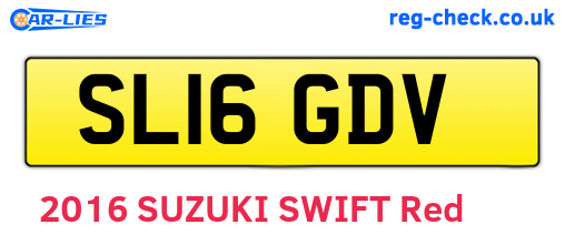 SL16GDV are the vehicle registration plates.