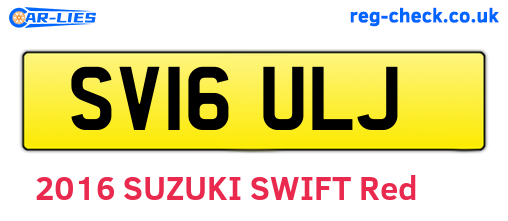 SV16ULJ are the vehicle registration plates.