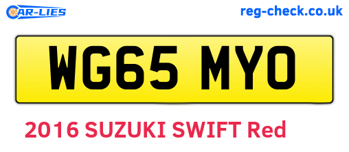 WG65MYO are the vehicle registration plates.
