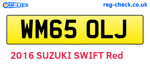 WM65OLJ are the vehicle registration plates.
