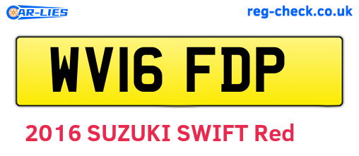 WV16FDP are the vehicle registration plates.