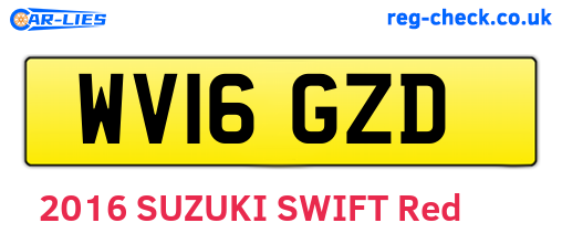 WV16GZD are the vehicle registration plates.