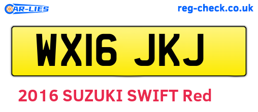 WX16JKJ are the vehicle registration plates.