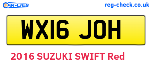 WX16JOH are the vehicle registration plates.