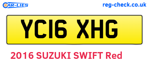 YC16XHG are the vehicle registration plates.
