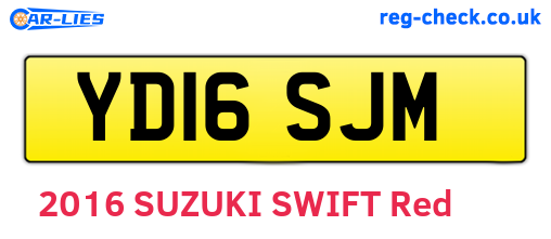 YD16SJM are the vehicle registration plates.