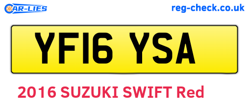 YF16YSA are the vehicle registration plates.