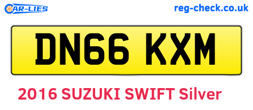 DN66KXM are the vehicle registration plates.