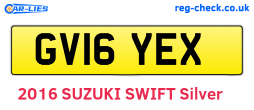 GV16YEX are the vehicle registration plates.