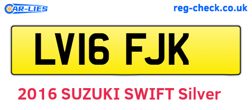LV16FJK are the vehicle registration plates.