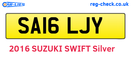 SA16LJY are the vehicle registration plates.
