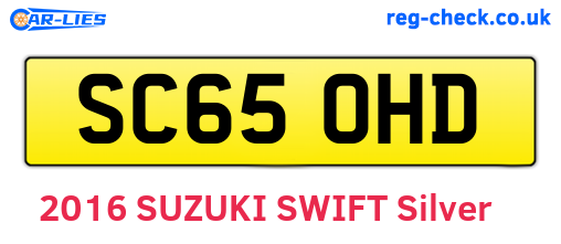 SC65OHD are the vehicle registration plates.