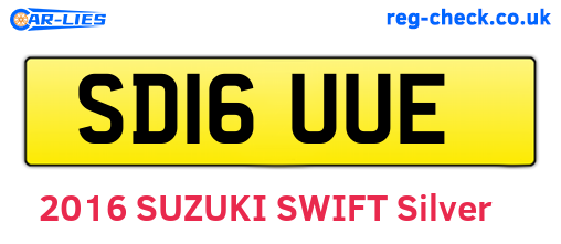 SD16UUE are the vehicle registration plates.