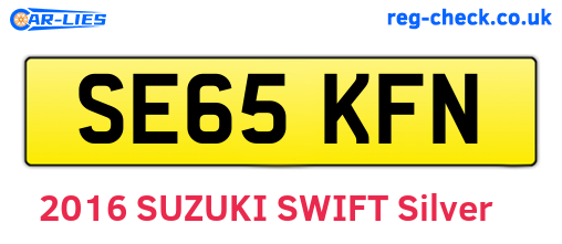 SE65KFN are the vehicle registration plates.