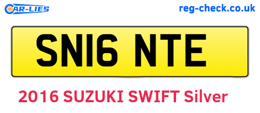 SN16NTE are the vehicle registration plates.