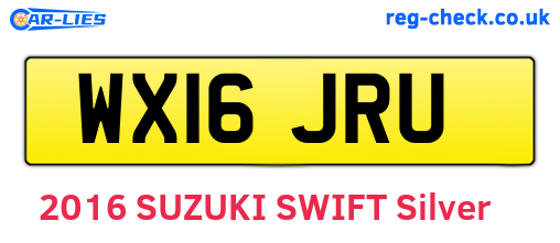 WX16JRU are the vehicle registration plates.