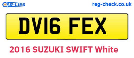 DV16FEX are the vehicle registration plates.