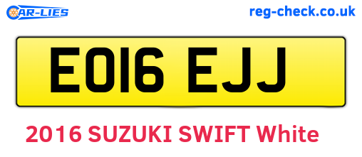 EO16EJJ are the vehicle registration plates.