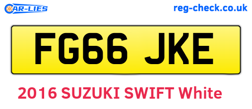 FG66JKE are the vehicle registration plates.