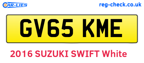 GV65KME are the vehicle registration plates.