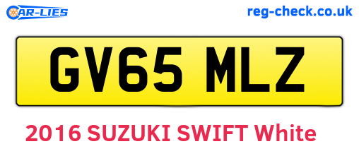 GV65MLZ are the vehicle registration plates.