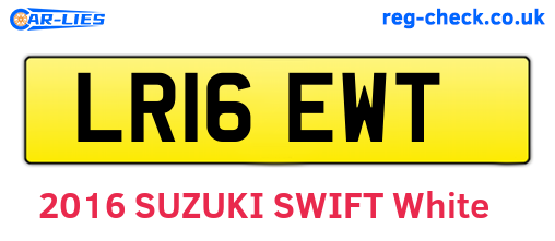 LR16EWT are the vehicle registration plates.