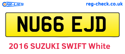 NU66EJD are the vehicle registration plates.