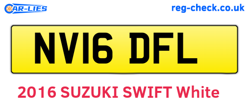 NV16DFL are the vehicle registration plates.