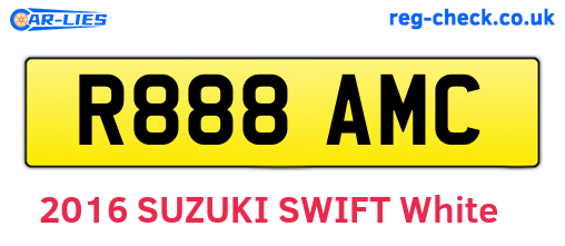 R888AMC are the vehicle registration plates.